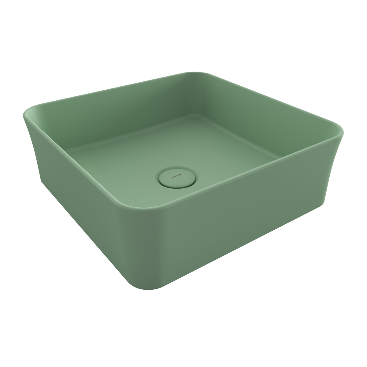 Bocchi Slim Line Kare Lavabo 38x38 cm Mat Mint Yeşil