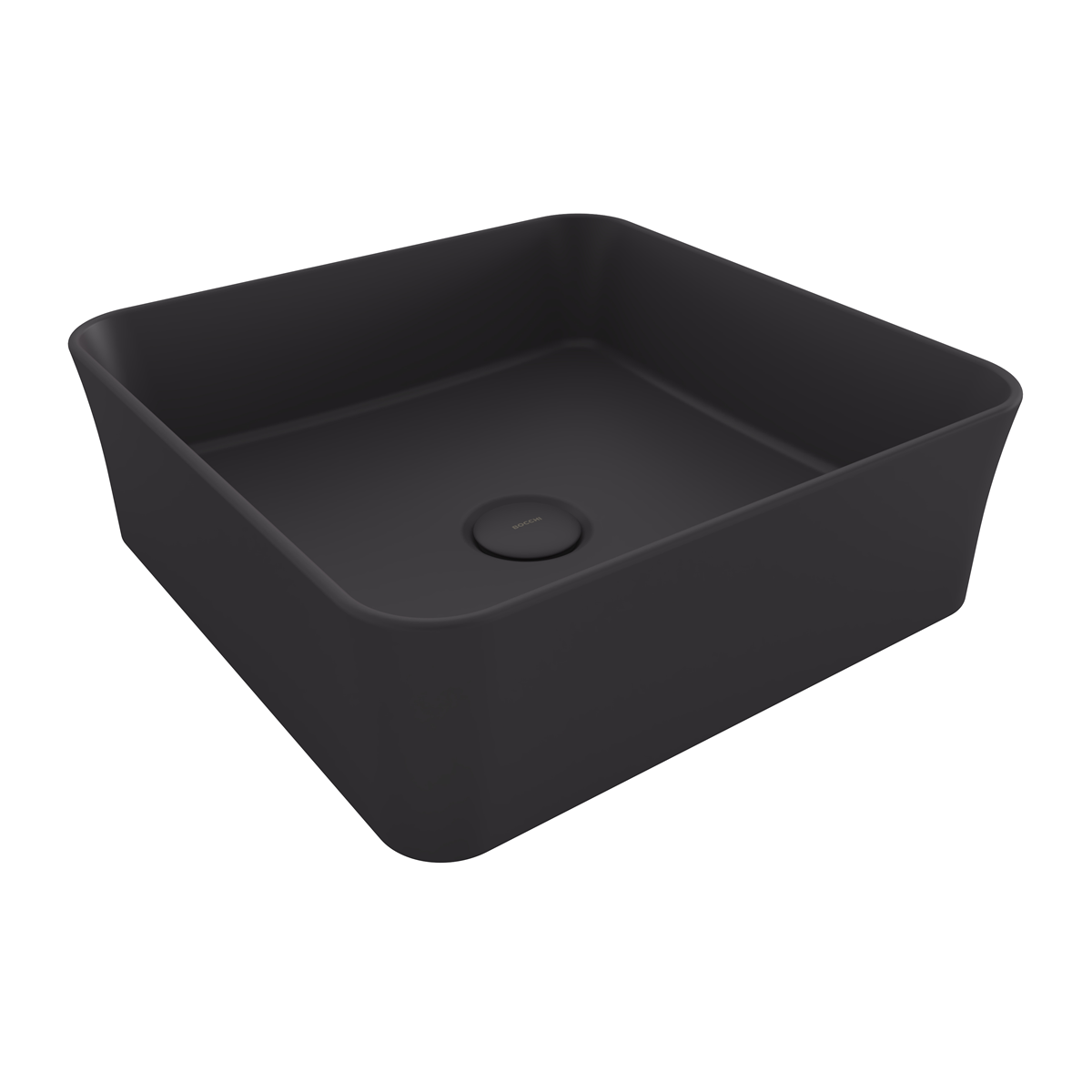 Bocchi Slim Line Kare Lavabo 38x38 cm Mat Antrasit