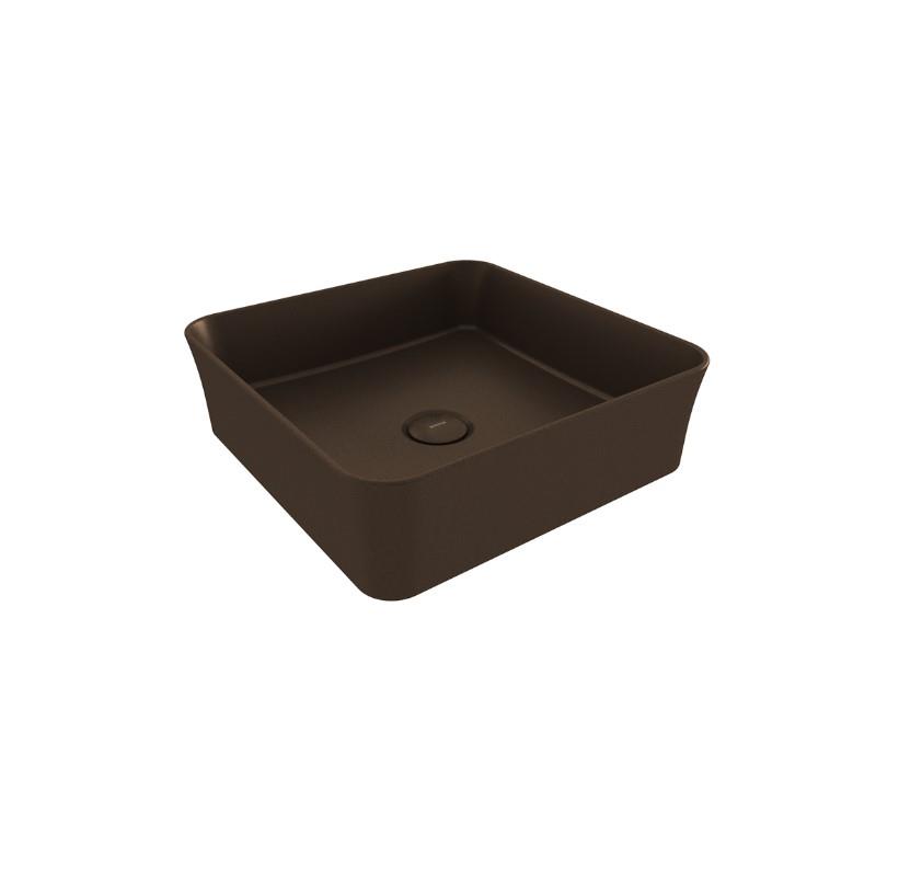 Bocchi Slim Line Kare Lavabo 38x38 cm Mat Bronz