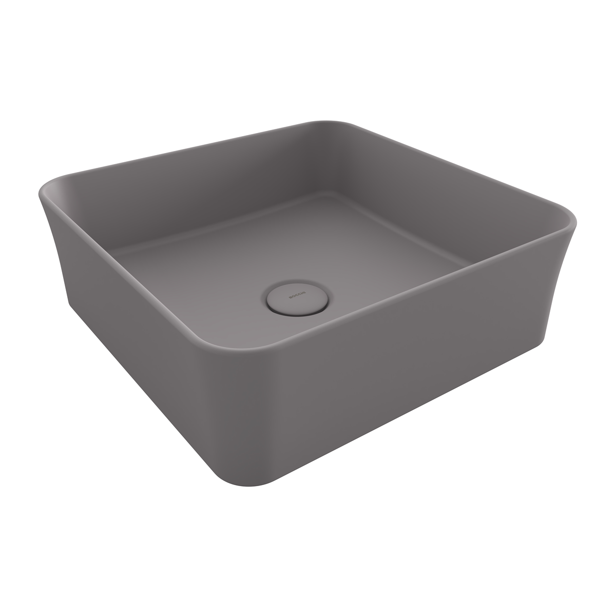 Bocchi Slim Line Kare Lavabo 38x38 cm Mat Gri
