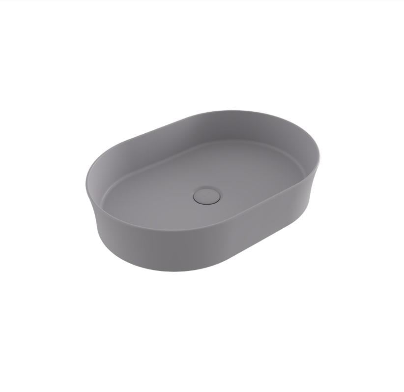Bocchi Slim Line Oval Lavabo 55x38 cm Mat Gri