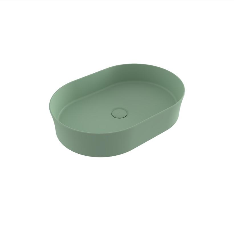 Bocchi Slim Line Oval Lavabo 55x38 cm Mat Mint Yeşil