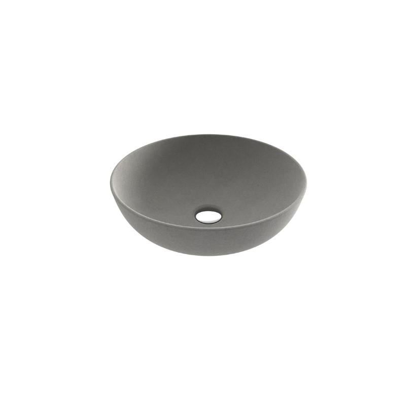 Bocchi Slim Line Yuvarlak Lavabo 38 cm Mat Beton