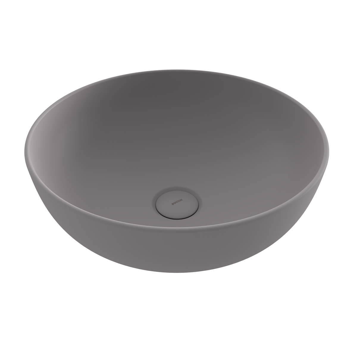 Bocchi Slim Line Yuvarlak Lavabo 38 cm Mat Gri