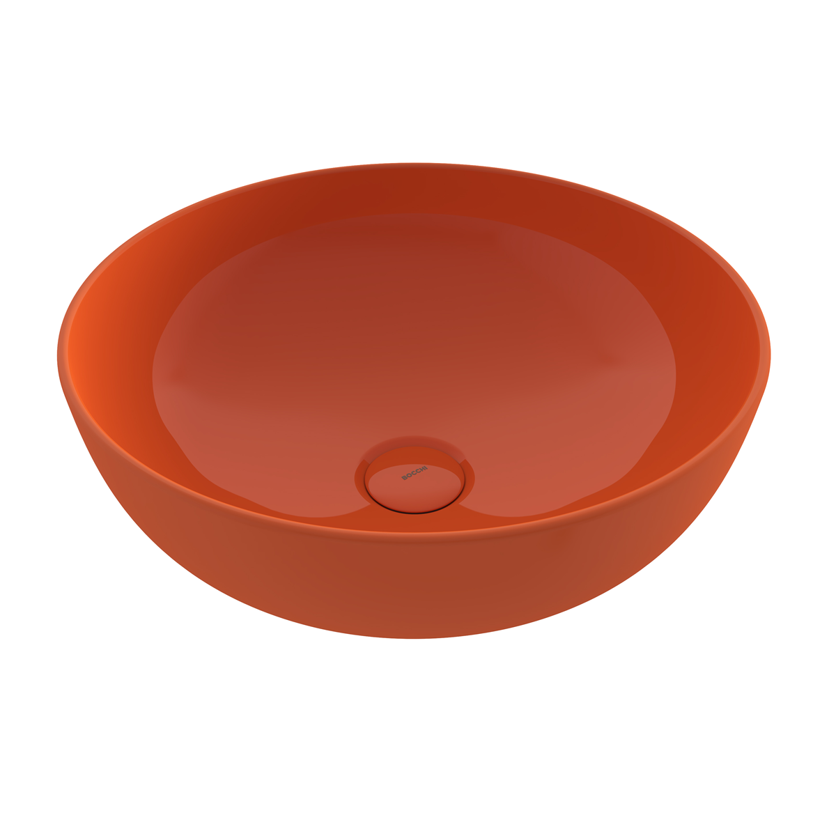 Bocchi Slim Line Yuvarlak Lavabo 38 cm Parlak Turuncu 
