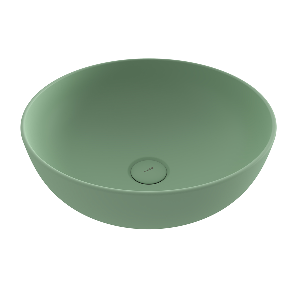 Bocchi Slim Line Yuvarlak Lavabo 38 cm Mat Mint Yeşil