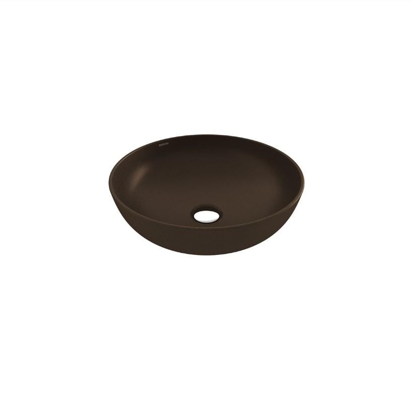Bocchi Slim Line Yuvarlak Lavabo 38 cm Mat Bronz