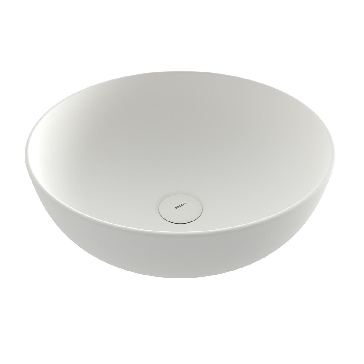 Bocchi Slim Line Yuvarlak Lavabo 38 cm Mat Beyaz