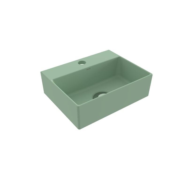 Bocchi Sottile Slim Line Dikdörtgen Lavabo 30x24 cm Mat Mint Yeşil