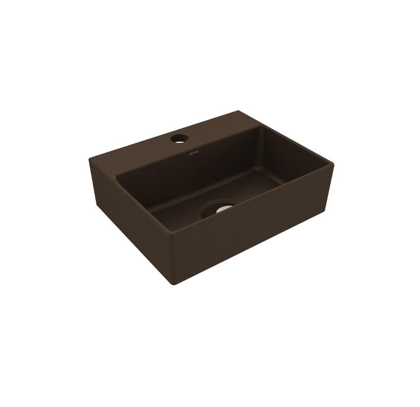 Bocchi Sottile Slim Line Dikdörtgen Lavabo 30x24 cm Mat Bronz