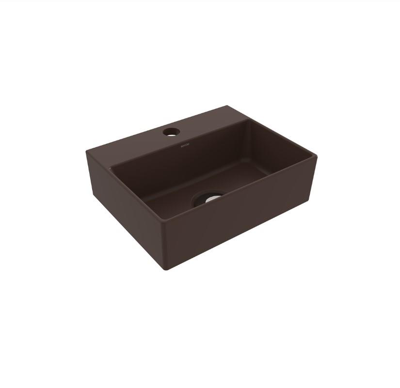Bocchi Sottile Slim Line Dikdörtgen Lavabo 30x24 cm Mat Kahve