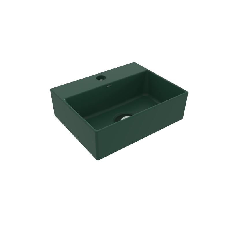 Bocchi Sottile Slim Line Dikdörtgen Lavabo 30x24 cm Mat Yeşil
