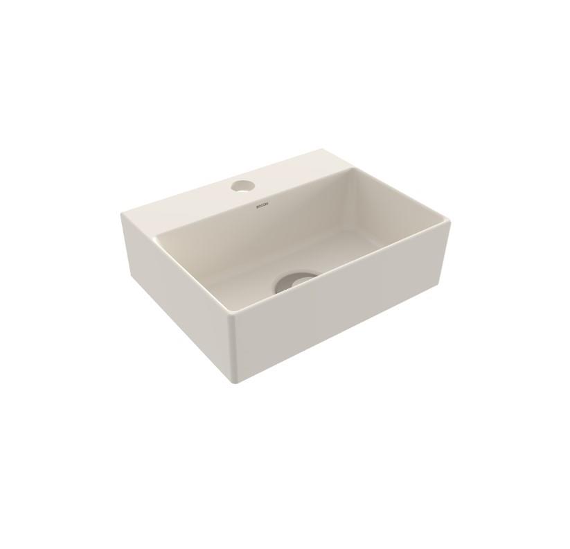 Bocchi Sottile Slim Line Dikdörtgen Lavabo 30x24 cm Parlak Bisküvi