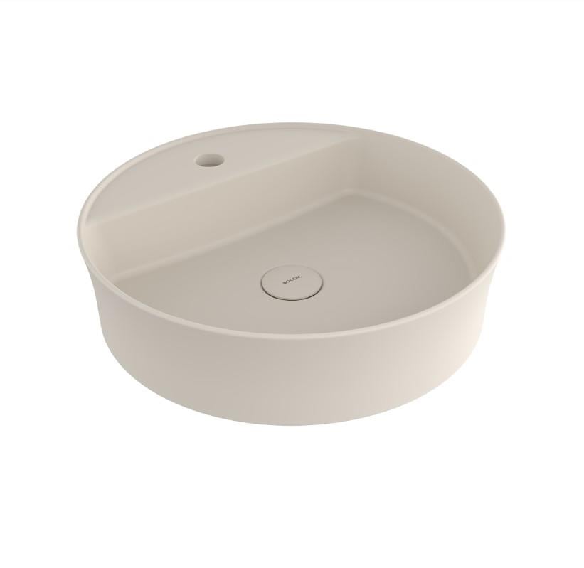 Bocchi Sottile Slim Line Yuvarlak Batarya Banklı Lavabo 45 cm Mat Yasemin