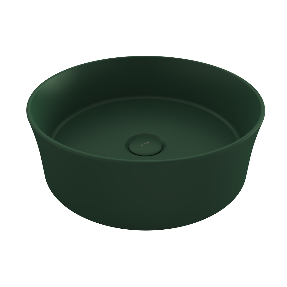 Bocchi Sottile Slim Line Yuvarlak Lavabo 38 cm Mat Yeşil