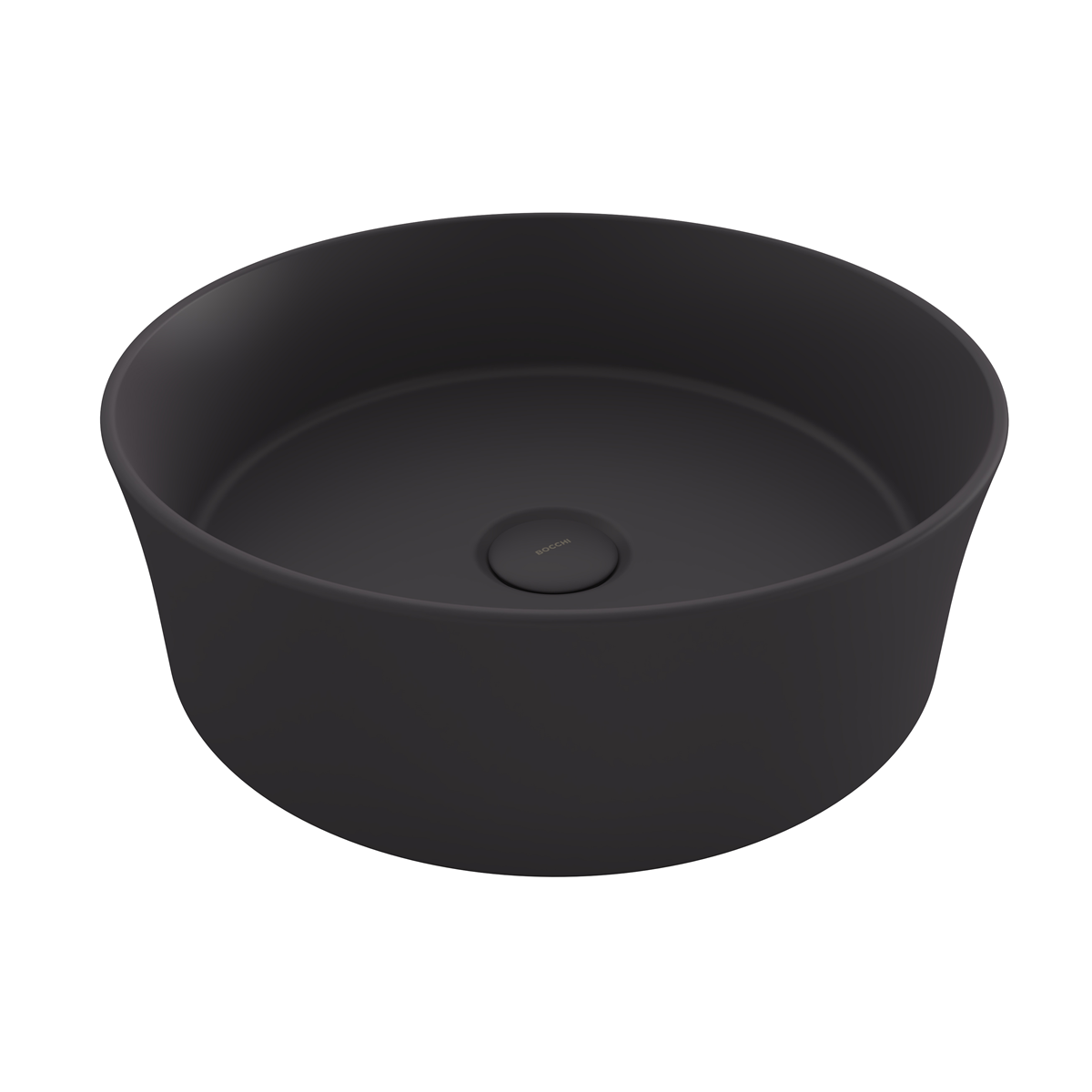 Bocchi Sottile Slim Line Yuvarlak Lavabo 38 cm Mat Antrasit