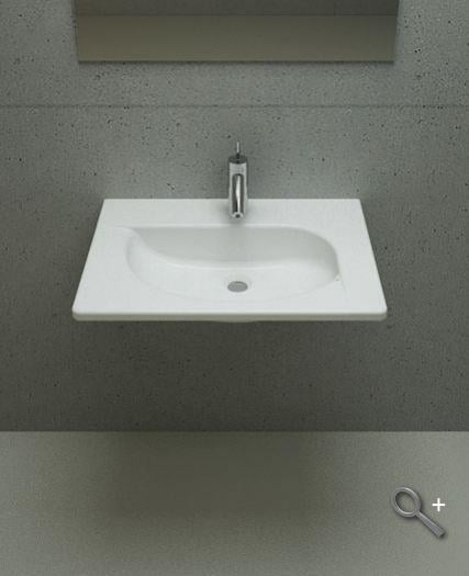 Bocchi Taormina Arch Etajerli Lavabo 65 cm Parlak Beyaz