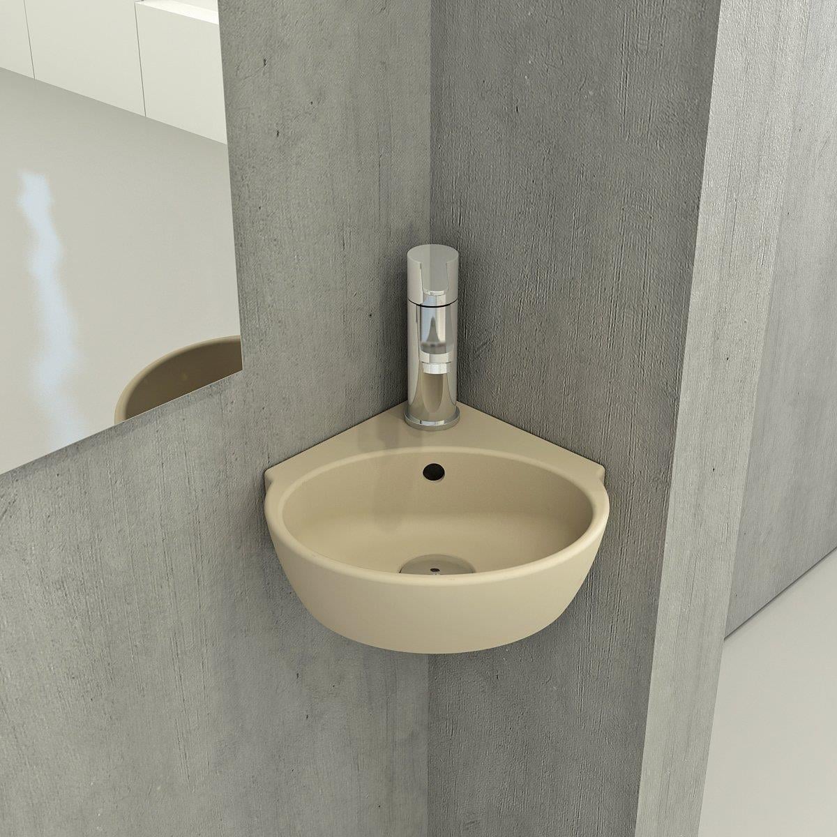 Bocchi Taormina Arch Köşe Lavabo 30 cm Mat Yasemin