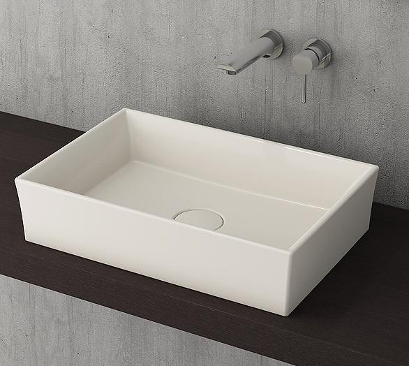 Bocchi Vessel Dikdörtgen Lavabo 56x38 cm Bisküvi