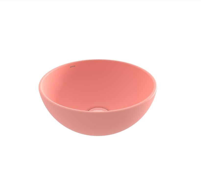 Bocchi Vessel Yuvarlak Mini Lavabo 26cm Mat Somon