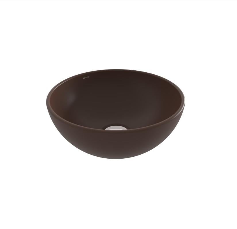 Bocchi Vessel Yuvarlak Mini Lavabo 26cm Mat Kahve