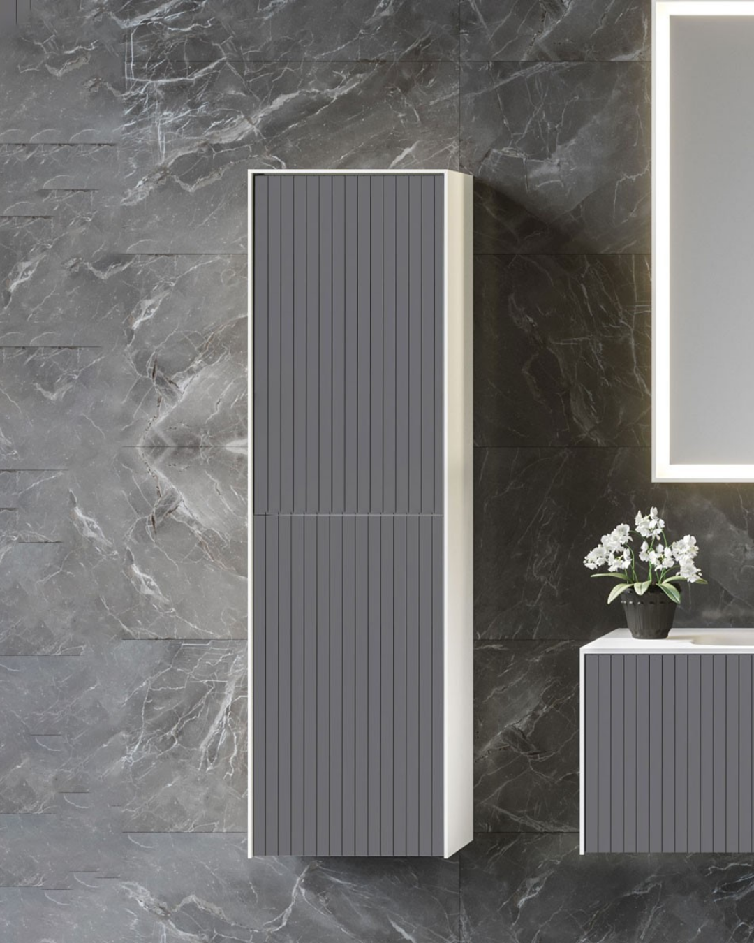 Orka Cube 40 CM Boy Dolabı Mat Antrasit