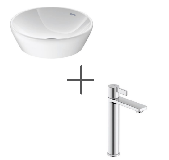 DuravitD-Neo 40 cm Çanak Lavabo  Ve D-Neo Lavabo Bataryası Large