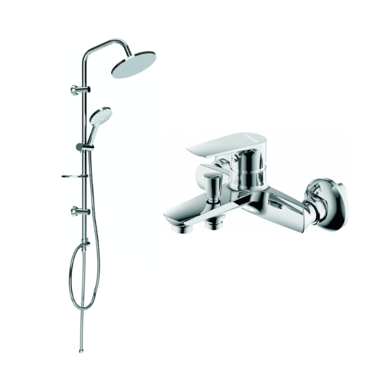 Creavit SH640 İkili Duş Seti Takımı ( Duş Sistemi + Luna Banyo Bataryası )