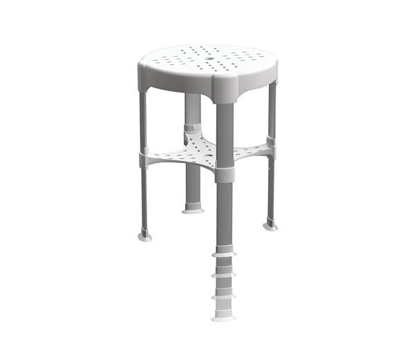 Care & Comfort Yüksekliği Ayarlanabilir Raflı Banyo Oturağı Beyaz