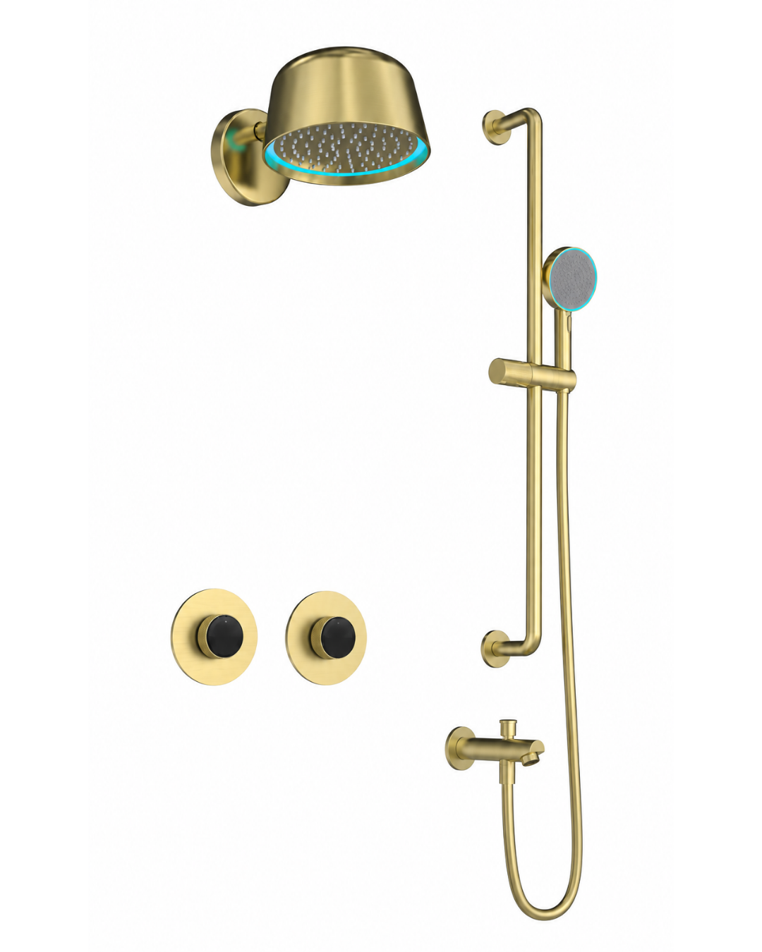 Retro Ankastre Duş Sistemi Brush Gold (Aplik) RWL2000