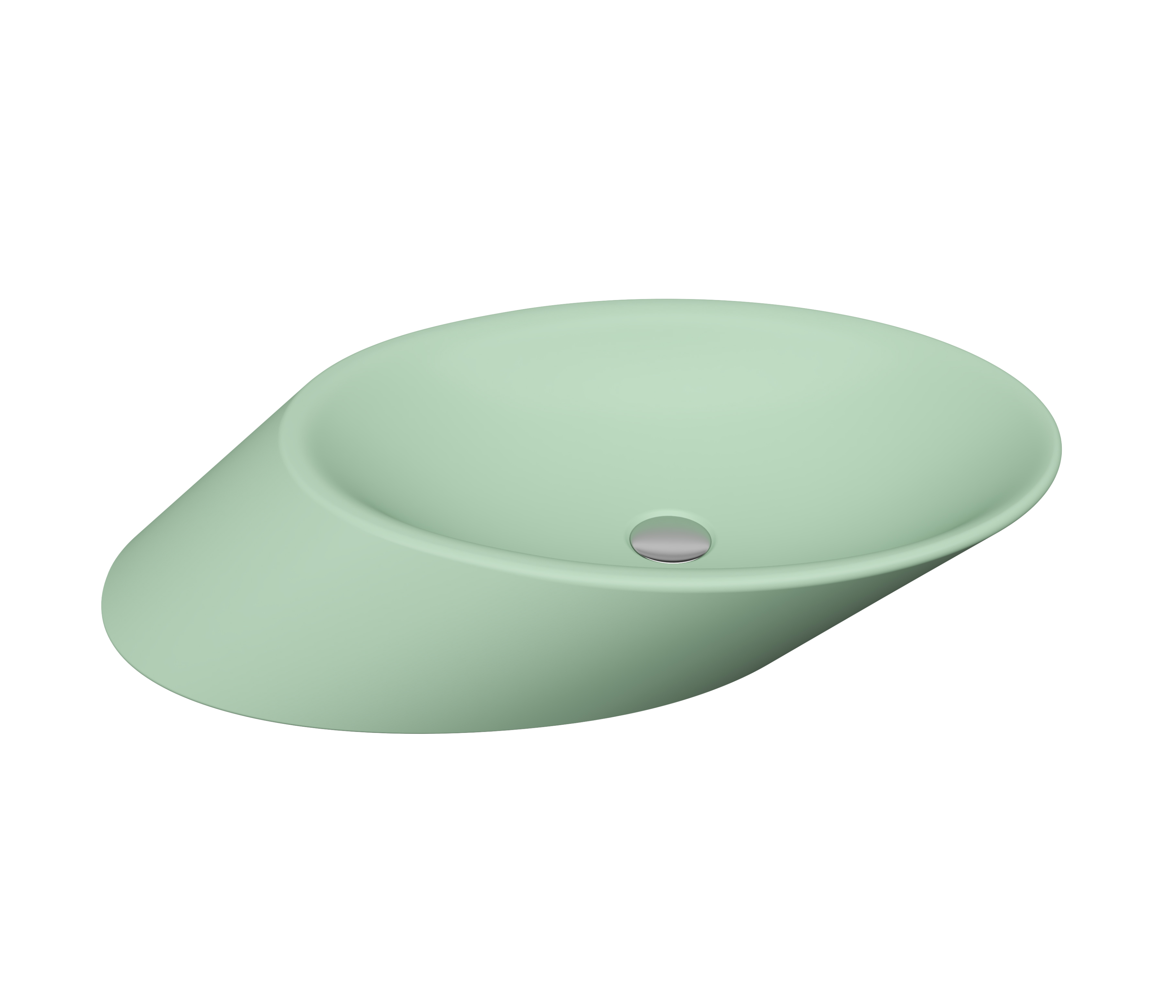 Bocchi 1013-033-0125 Vessel Yatay Çanak Lavabo 72 cm Mint Yeşil