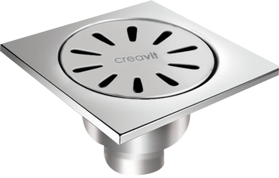 Creavit Yer Sifonu Paslanmaz 15x15 cm