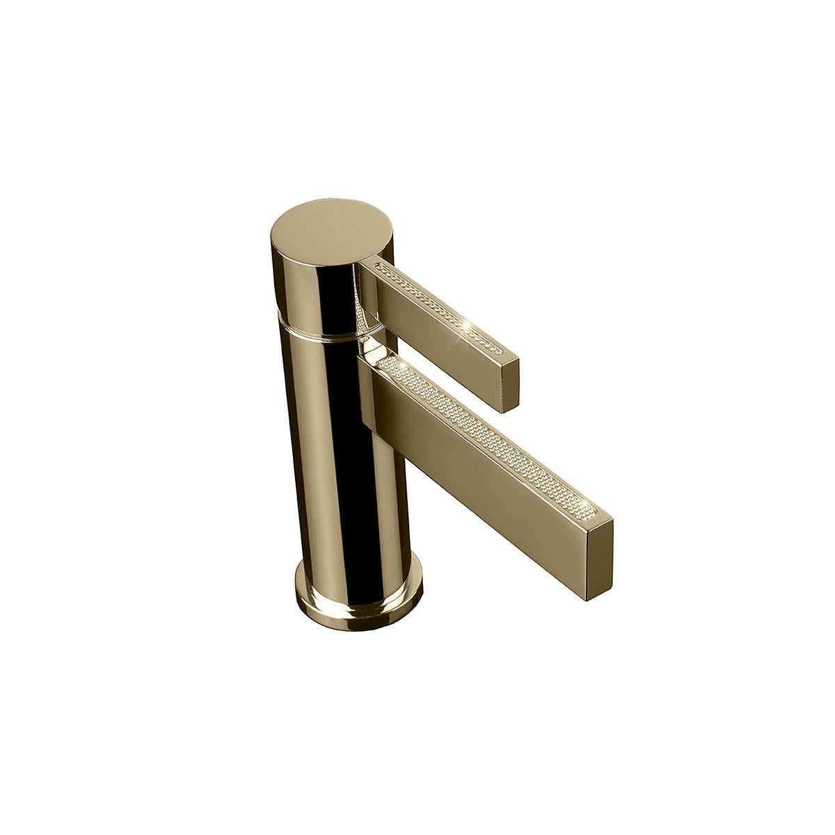 Cube Crystal Tek Kollu Lavabo Bataryası altın