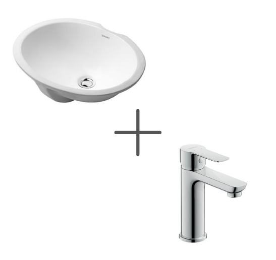 Duravit Dune 46 cm Tezgahaltı Lavabo Ve A.1 Lavabo Bataryası Medium