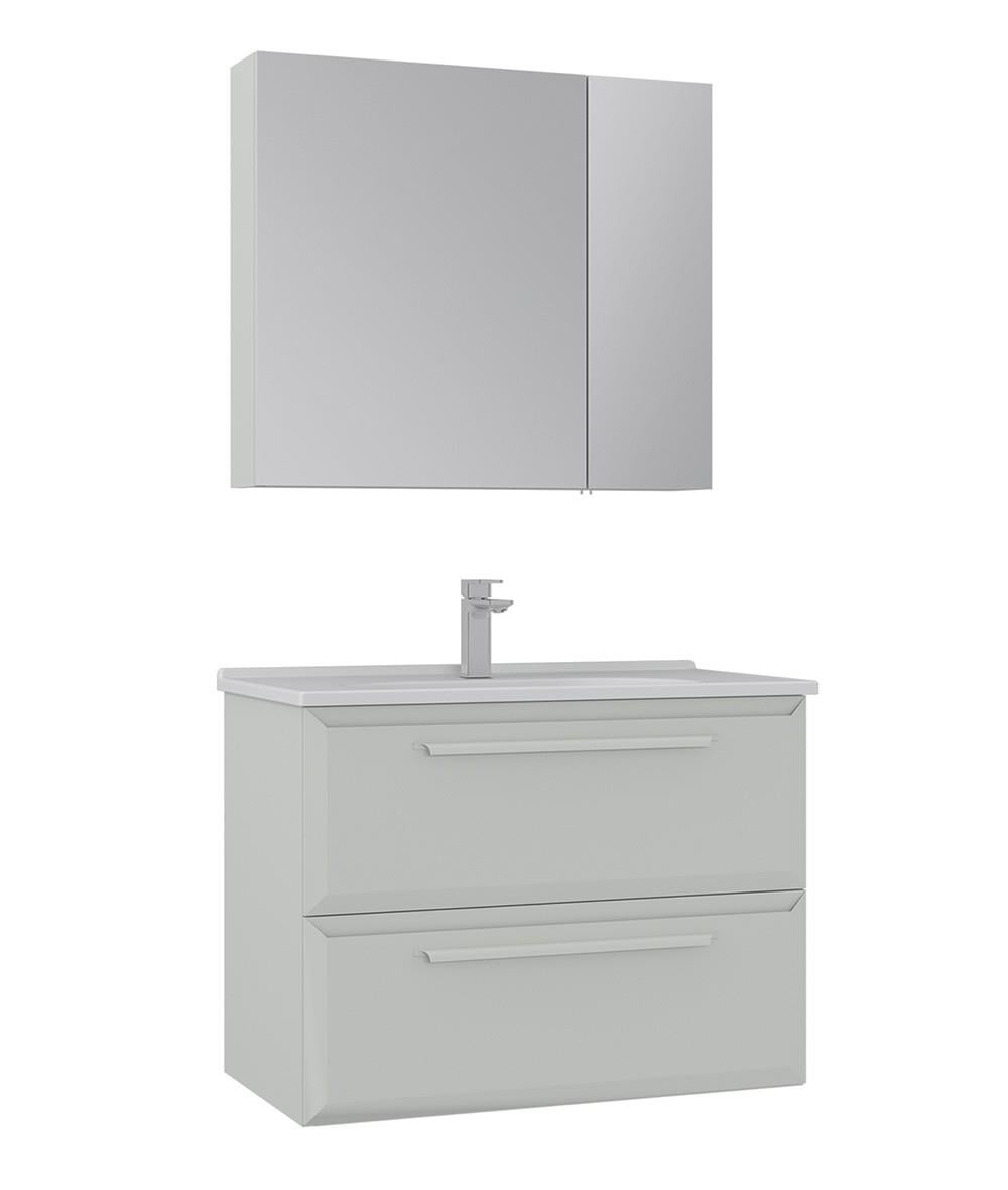 Orka Nuvola 80 CM Banyo Dolabı Takım Parlak Kaşmir