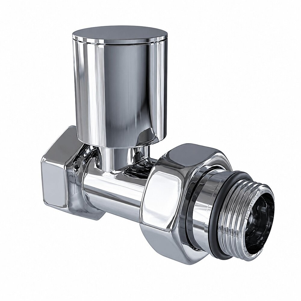 Radyatör Vanası 1/2'' Krom Düz (Metal Volanlı)