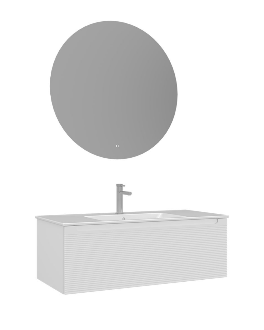 ORKA Olbia 100 cm Banyo Dolabı Takımı Mat Beyaz