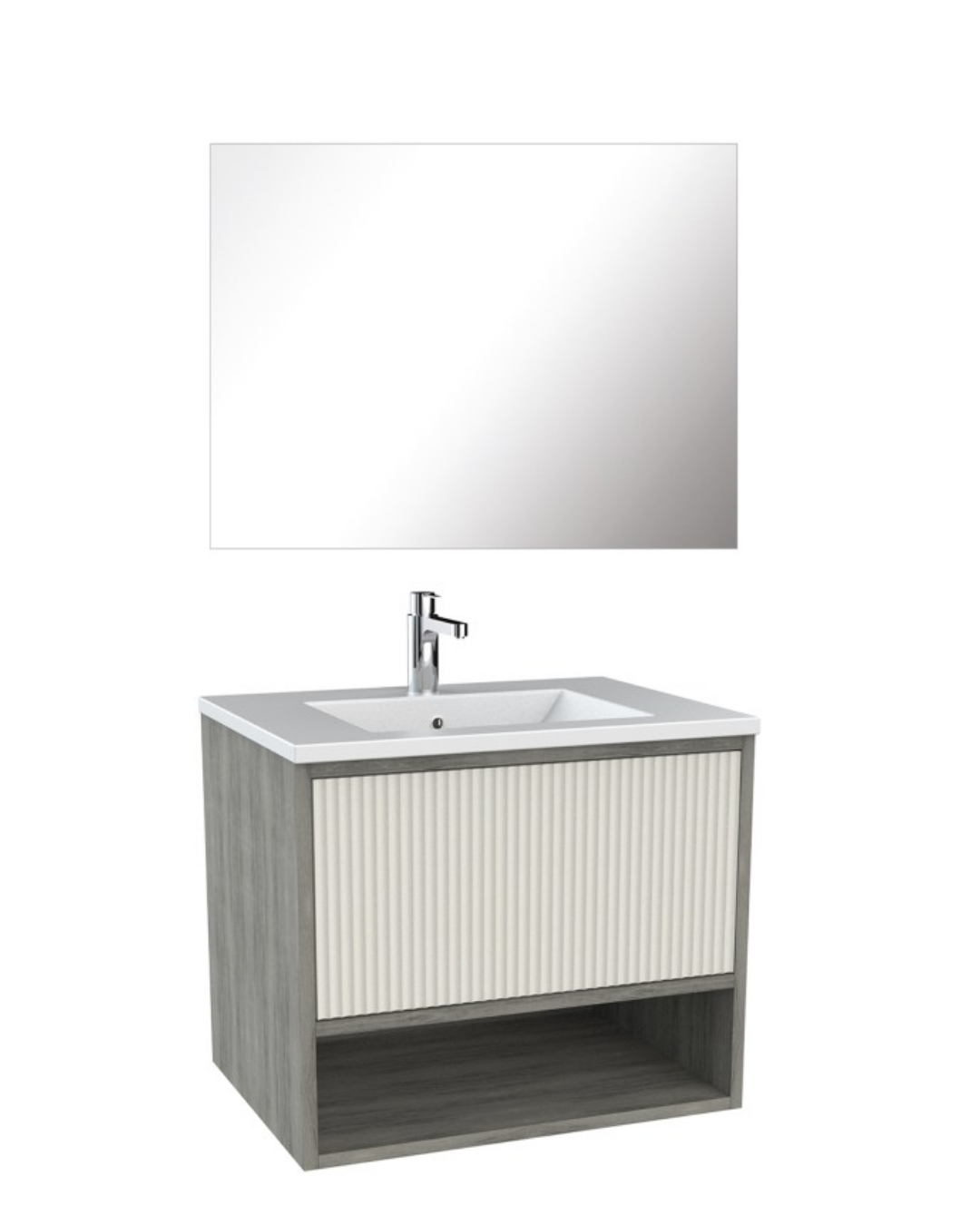 Kobos Elegant Banyo Mobilyası Takımı Tek Çekmeceli