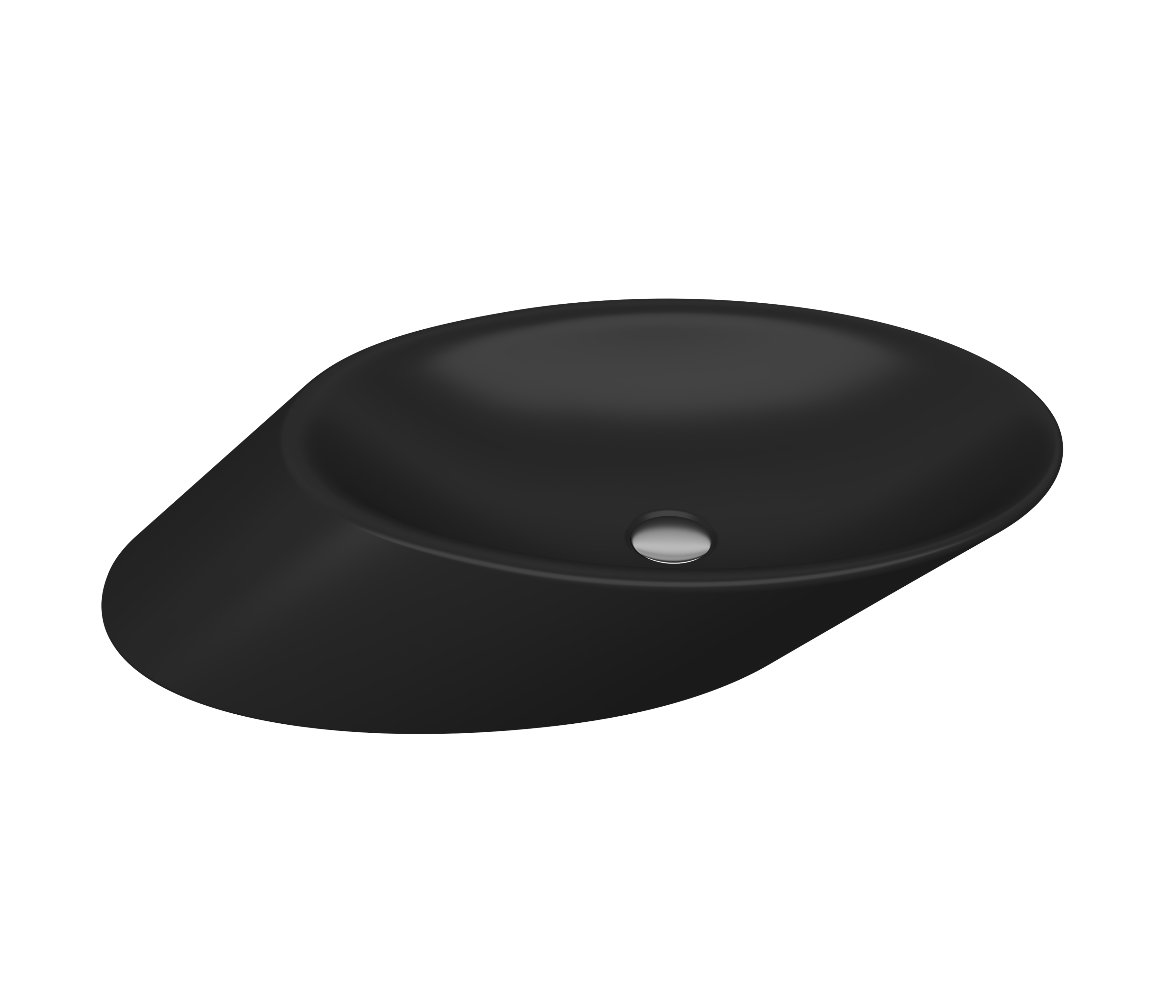 Bocchi 1013-004-0125 Vessel Yatay Çanak Lavabo 72 cm Mat Siyah