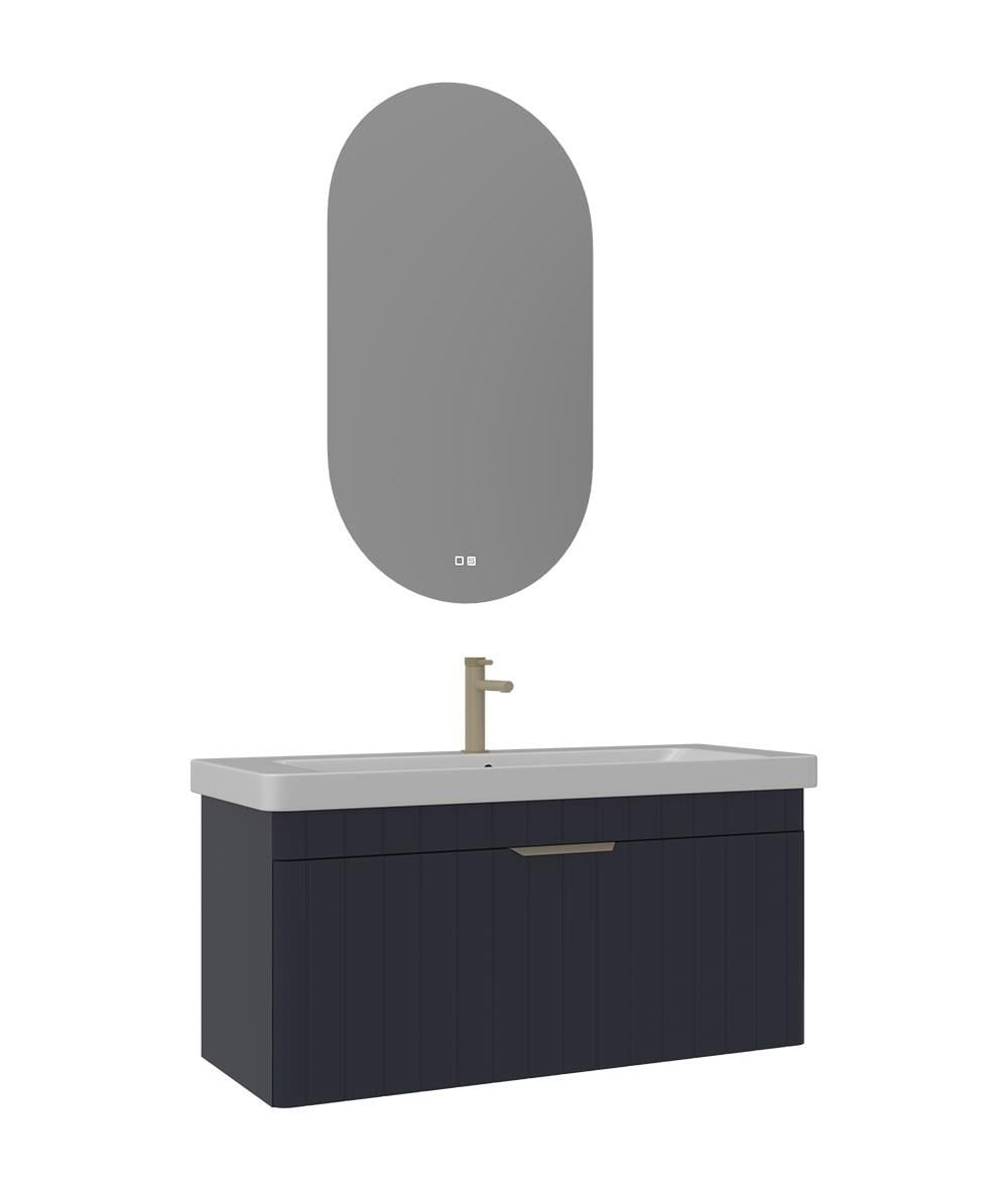 Orka Procida 105 cm Banyo Dolabı Takımı Mat Lacivert