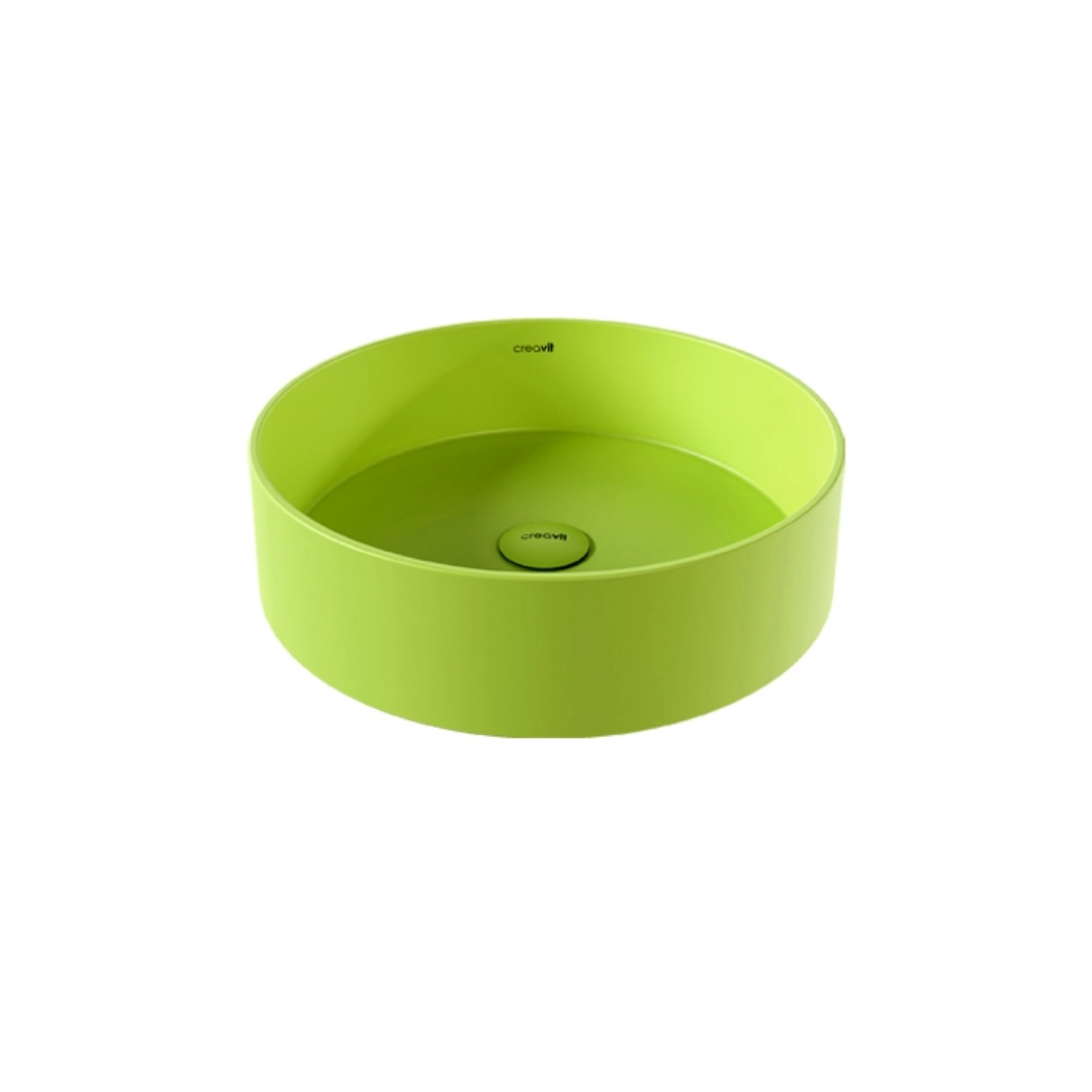 CREAVİT LP145.00NN Loop Ø 45 cm Tezgah Üstü Çanak Lavabo  Neon