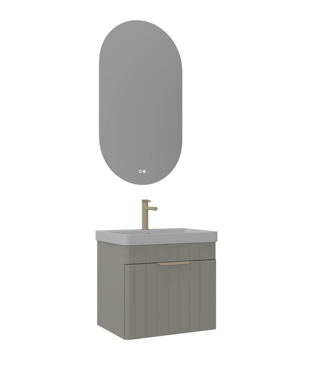 Orka Procida 60 cm Banyo Dolabı Takımı  Kaynak Mat Kaşmir