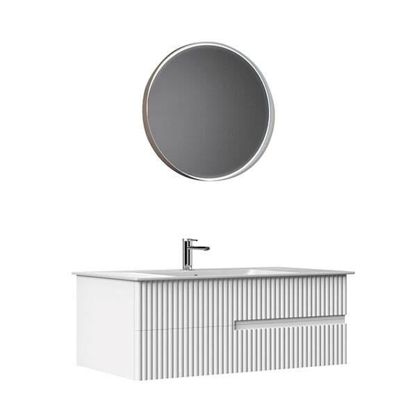 Orka Moonlight 120 CM Banyo Dolabı Takım Mat Beyaz