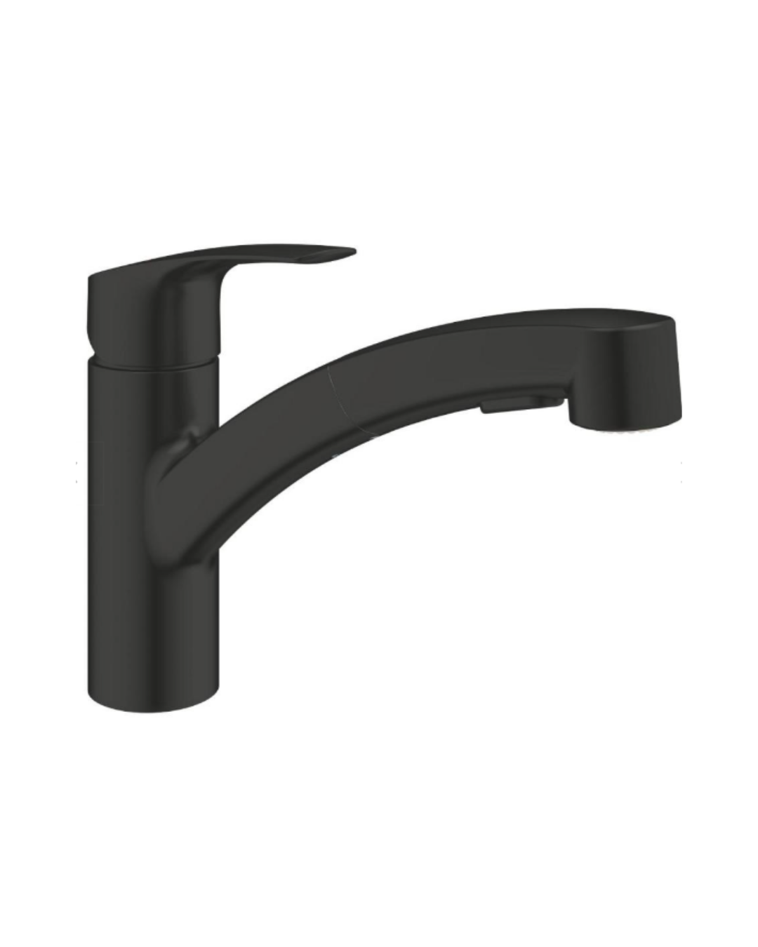 Grohe 303052431 Eurosmart Tek Kumandalı Spiralli Eviye Bataryası Mat Siyah