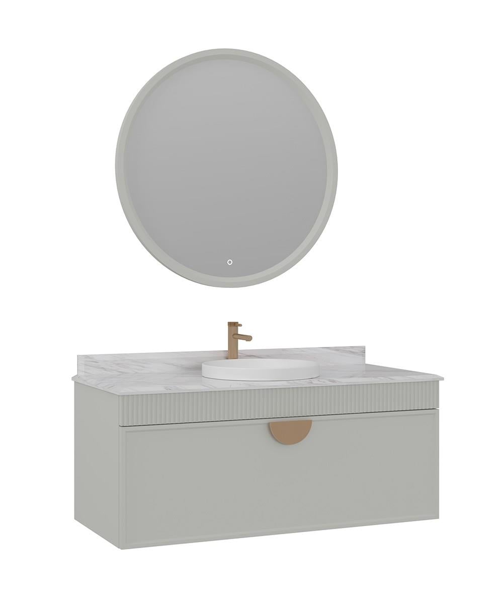 Orka Molino 120 cm Banyo Dolabı Takımı Mat Kaşmir