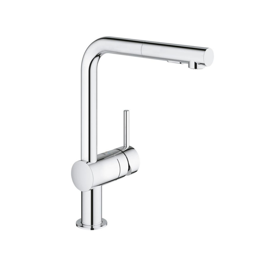 Grohe Eviye Bataryası Spiralli 2 Fonksiyonlu Minta Krom 30274000