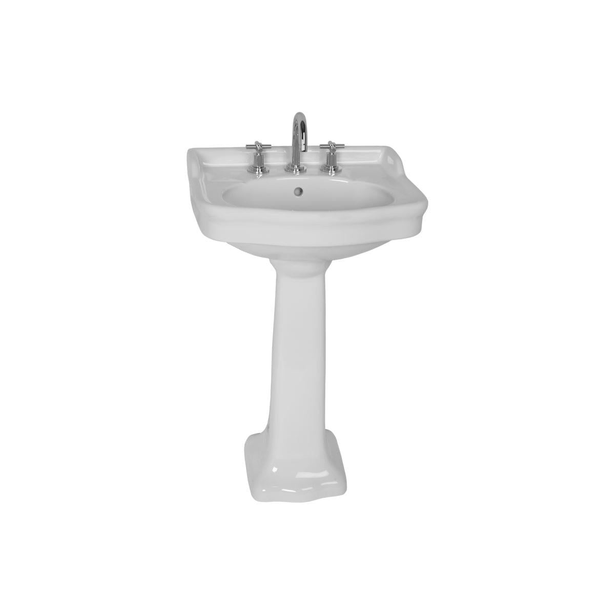 Efes Lavabo, 57 cm 3 Armatür Delikli (8), Su Taşma Delikli