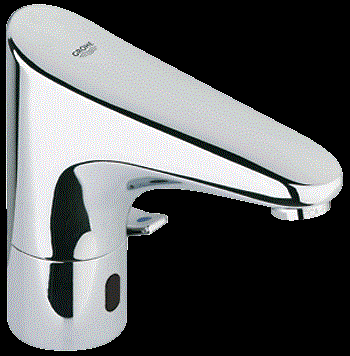 Europlus E Fotoselli Lavabo Bataryası, Çift Su Girişli Krom