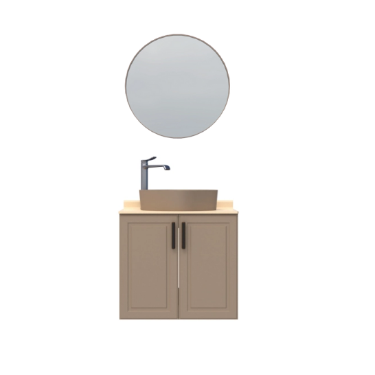 Creavit Perra Lavabo Dolabı Kapaklı Latte 60 cm