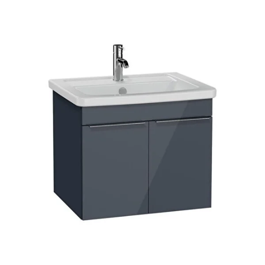 Vitra Quadrum 65 cm Lavabo Dolabı Parlak Antrasit